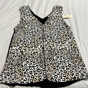 Les Serein by Stitch Fix Penelope Animal Cheetah Print Top NWT